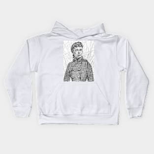 NELLIE BLY ink portrait Kids Hoodie